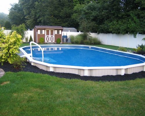 Semi Inground Pool in Nutley New Jersey